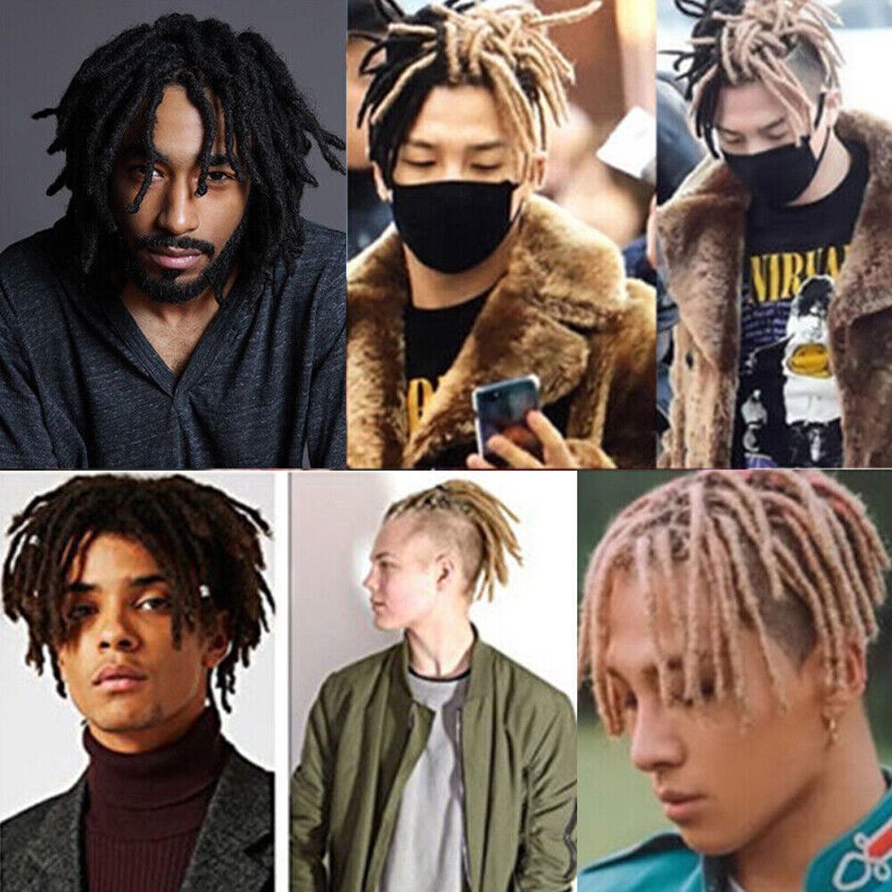 100% Real Human Hair Dreadlocks Extensions Crochet Braiding Hair Dreads Locs Men
