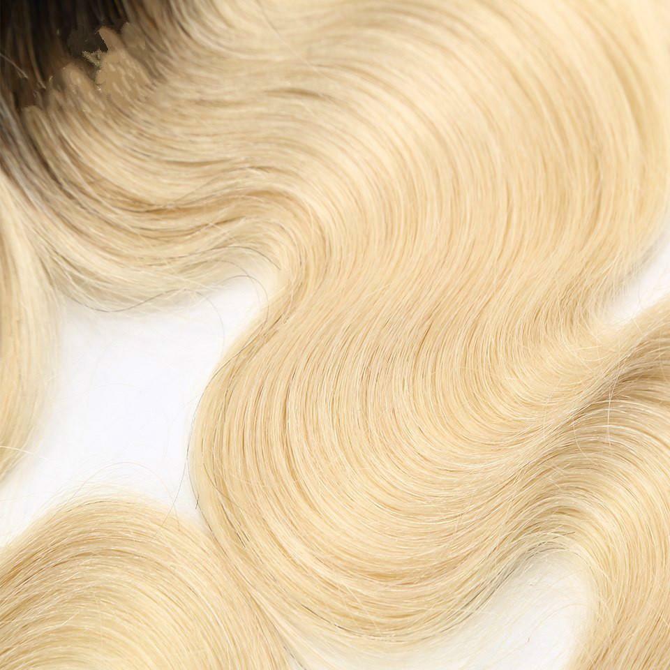 1B/613 Ombre Honey Blonde Body Wave Human Hair 13×4 Lace Frontal