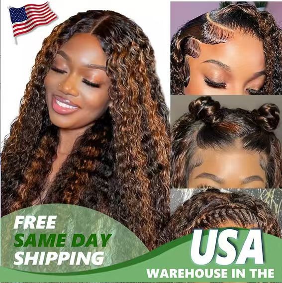 Brazilian 13×4 Water Wave Ombre 1B/30 Transparent Lace Wigs