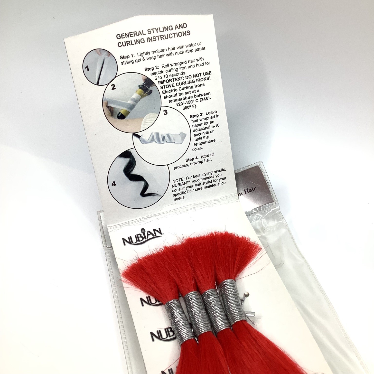 NUBIAN Premium Yaky Bulk Human Hair Extensions 18-20 RED Braiding Weaving