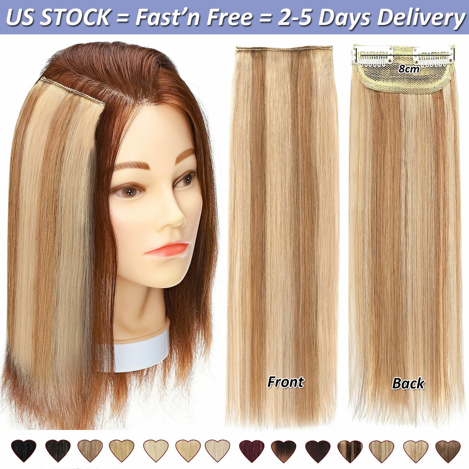 Mini Hair Pad Remy Human Hair Clip In Hair Extensions Invisible Topper Hairpiece