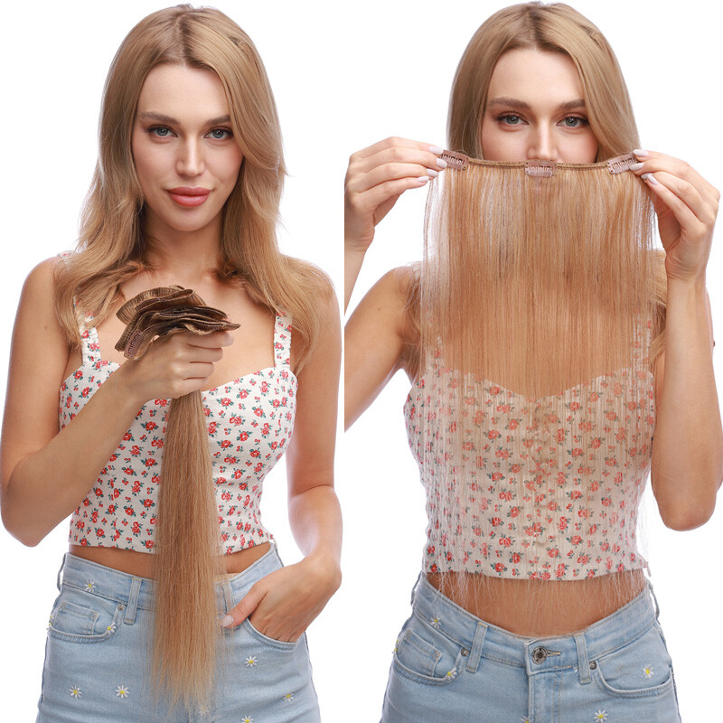 8PCS Clip In Hair Extensions 100% Real Soft Human Hair Weft Any Color 14″-24″ US