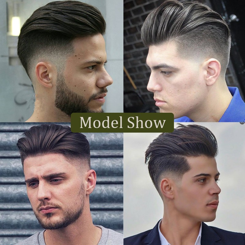 Mens Hair Replacement Ultra Thin Skin Toupee All Colors Hairpiece PU System Wigs