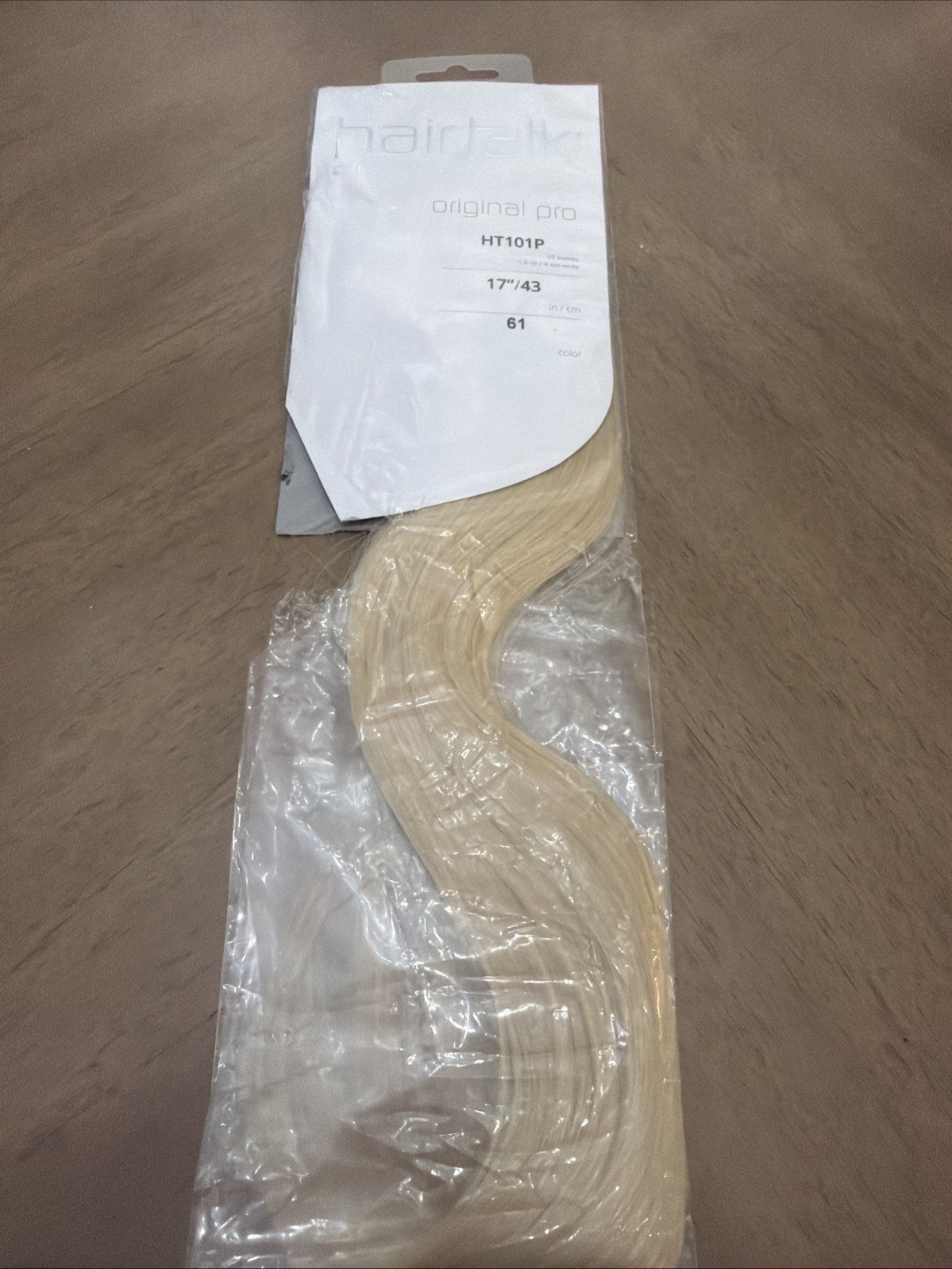 Hairtalk Extensions Original Pro 17in Color 61 HT101P 20 Bands