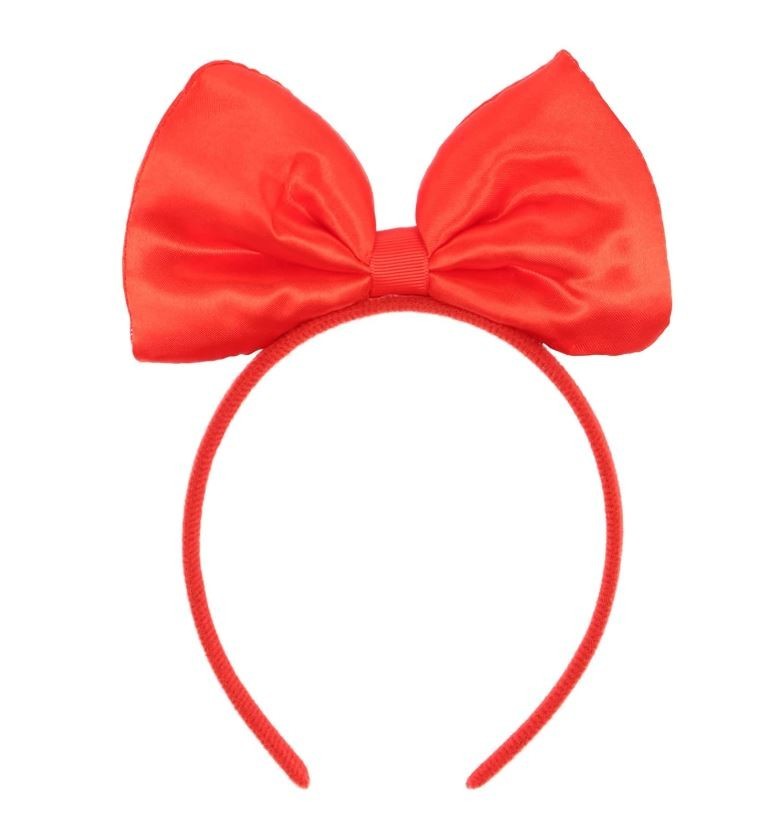Adult Women Short Bob Wave Black Cosplay Wig with Red Bow Princess Party Costume