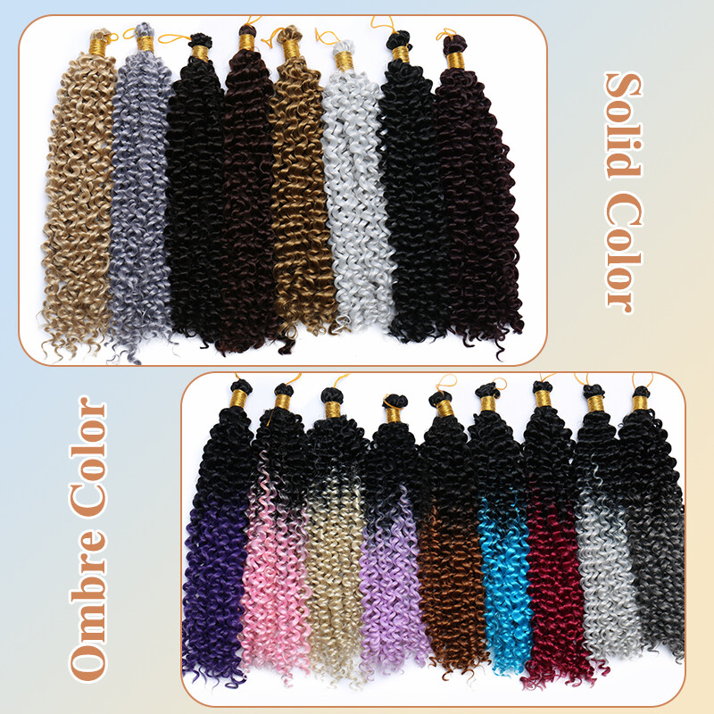 Natural Water Wave Crochet Braids Black Deep Curly Hair Extensions As Real Human