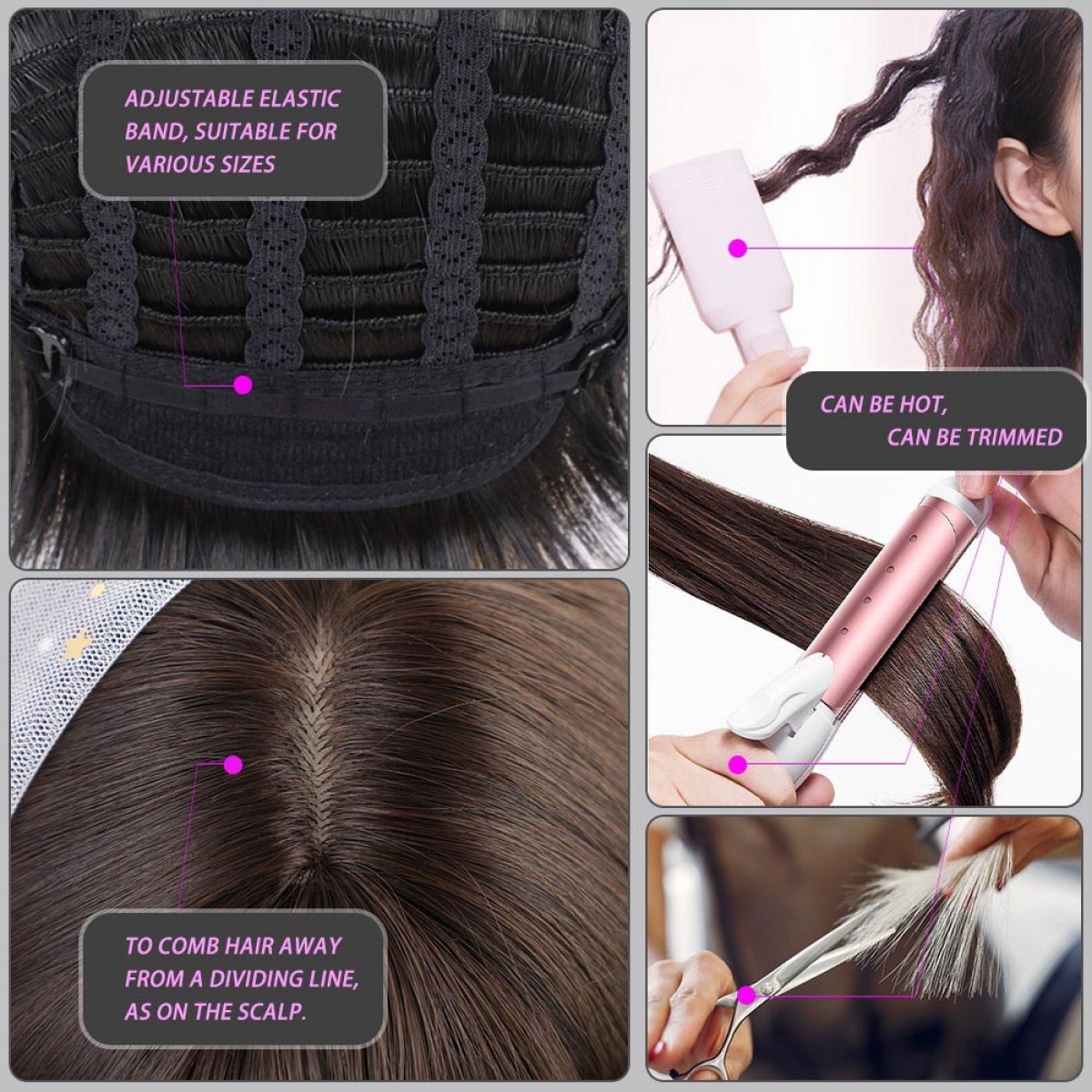 Cosplay Party Wig With Bangs Long Wavy Light blonde Synthetic Hair