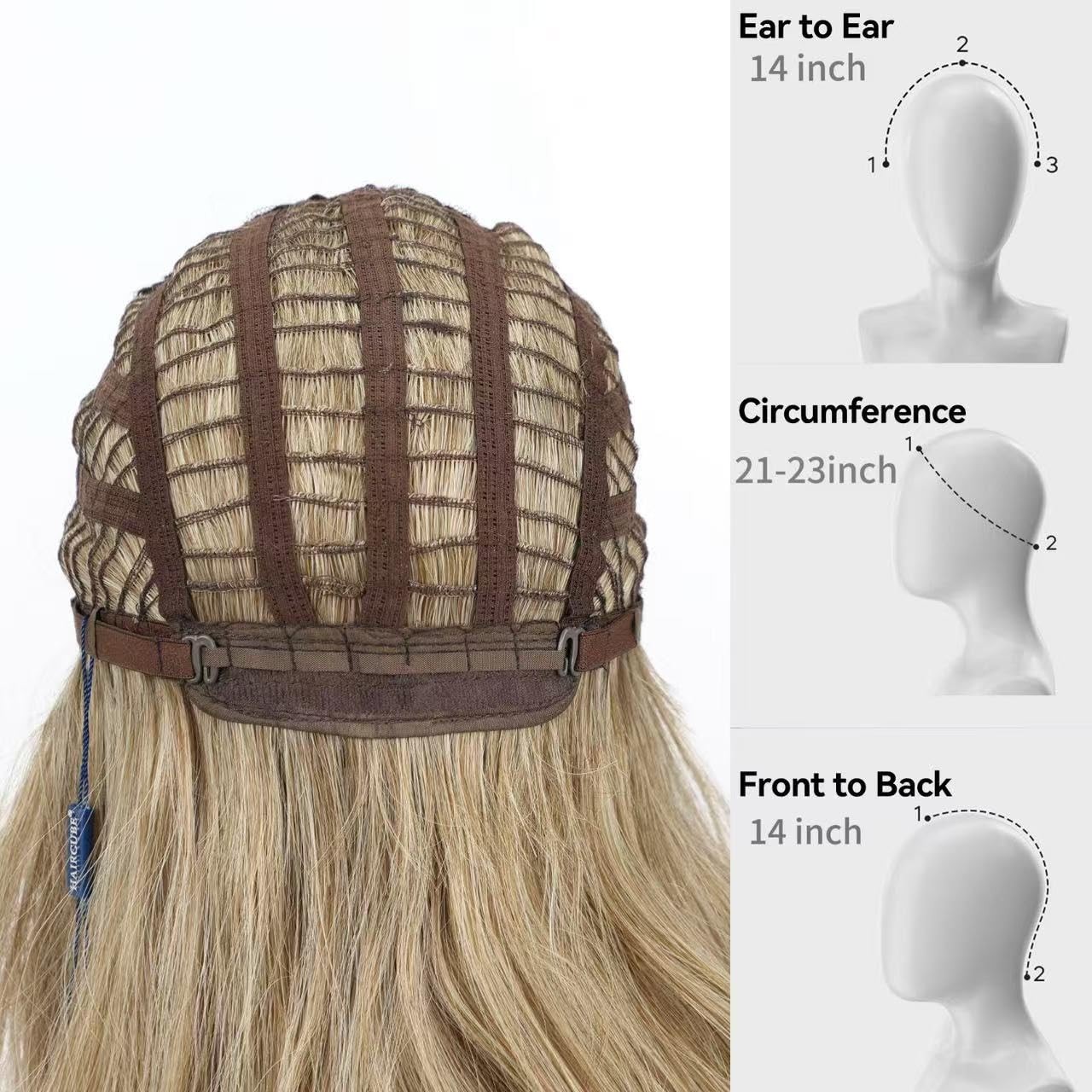 24 Inch Ash Blonde Wig Long Curly Wigs for Women Heat Resistant Synthetic Wig…