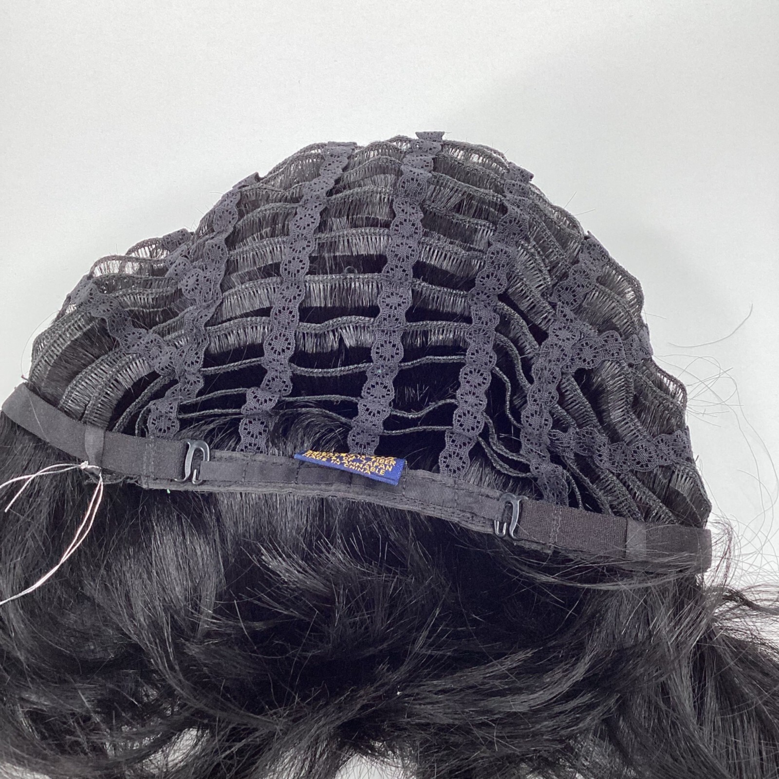 Emm 1B Off Black Natural Wave Shaggy Bob Wig Classic Cap Synthetic Adjustable