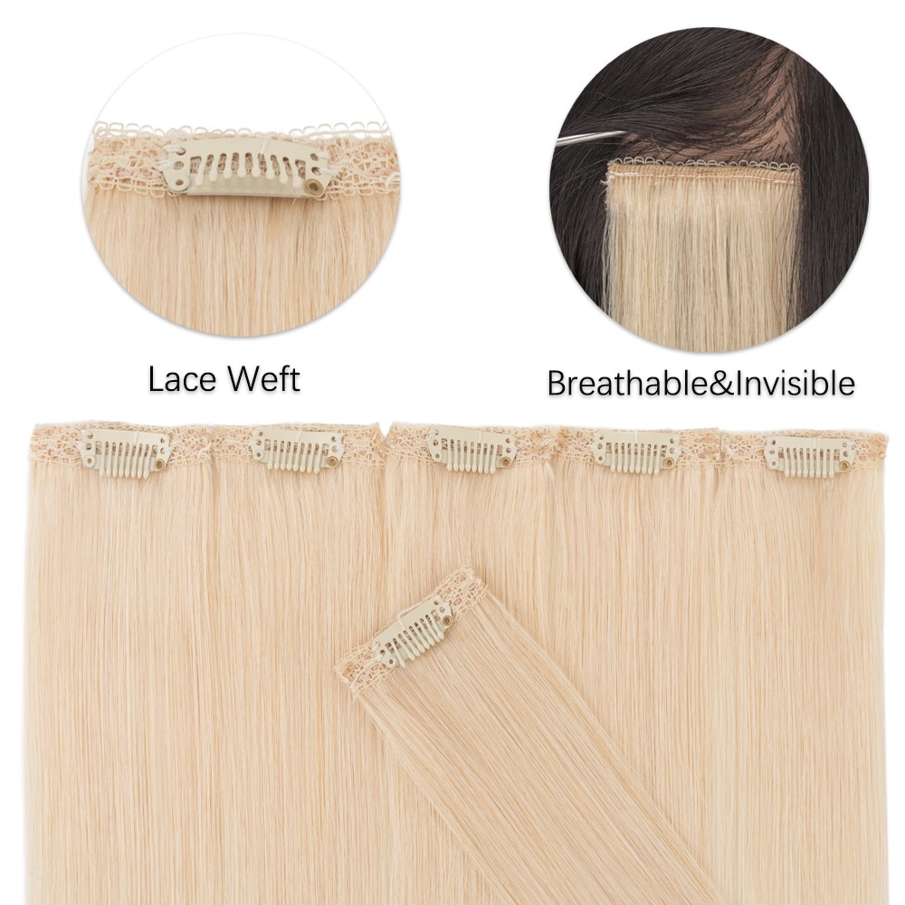 Clip in 100% Real Human Hair Extensions 6 Pieces 6Clips Short Thick Weft 10″-14″
