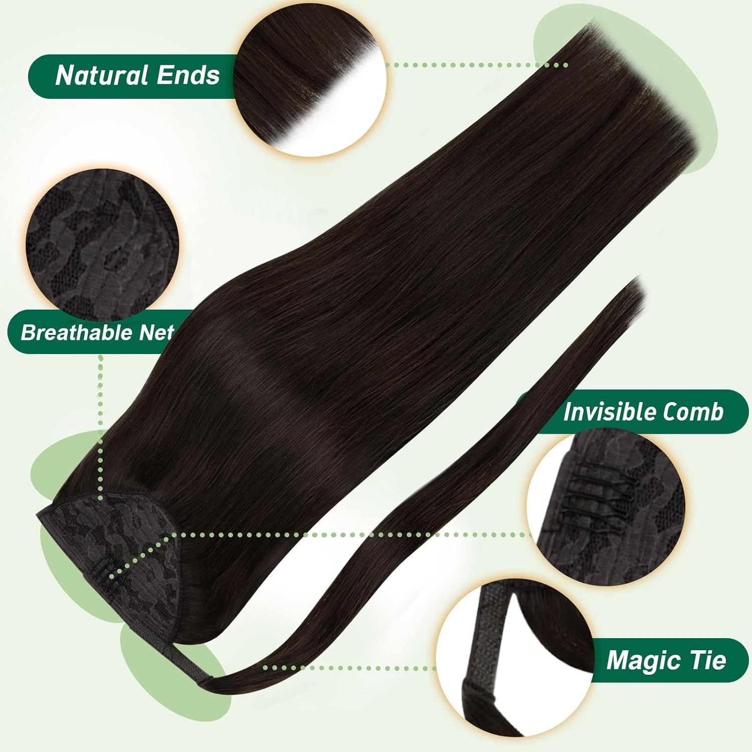Easyouth PONYTAIL 12in #2 BROWN Hair Extensions – PY_2_12_70G4