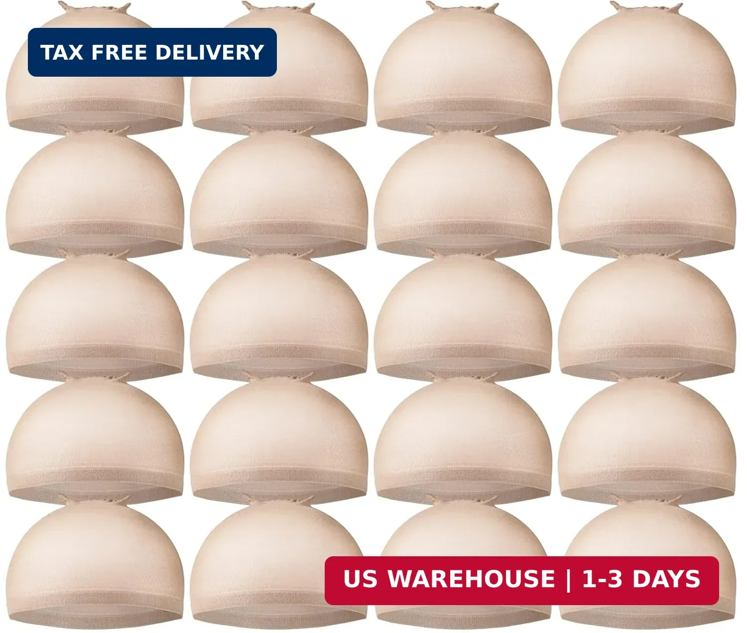 Teenitor Wig Cap, Nylon Wig Caps, 20Pcs Stocking Wig Caps for Women Nude