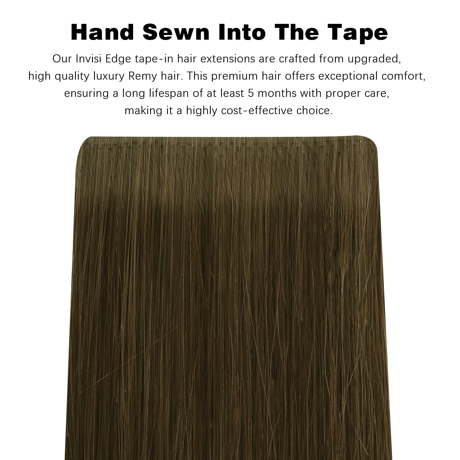 Abh Amazingbeauty Hair Invisi Edge Tape In Hair Extensions Real Human Hair