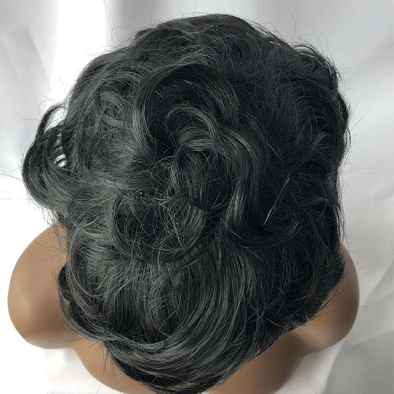 Short Black Curly Pixie Wigs Synthetic Natural Wavy Hair Wigs for Black Women US