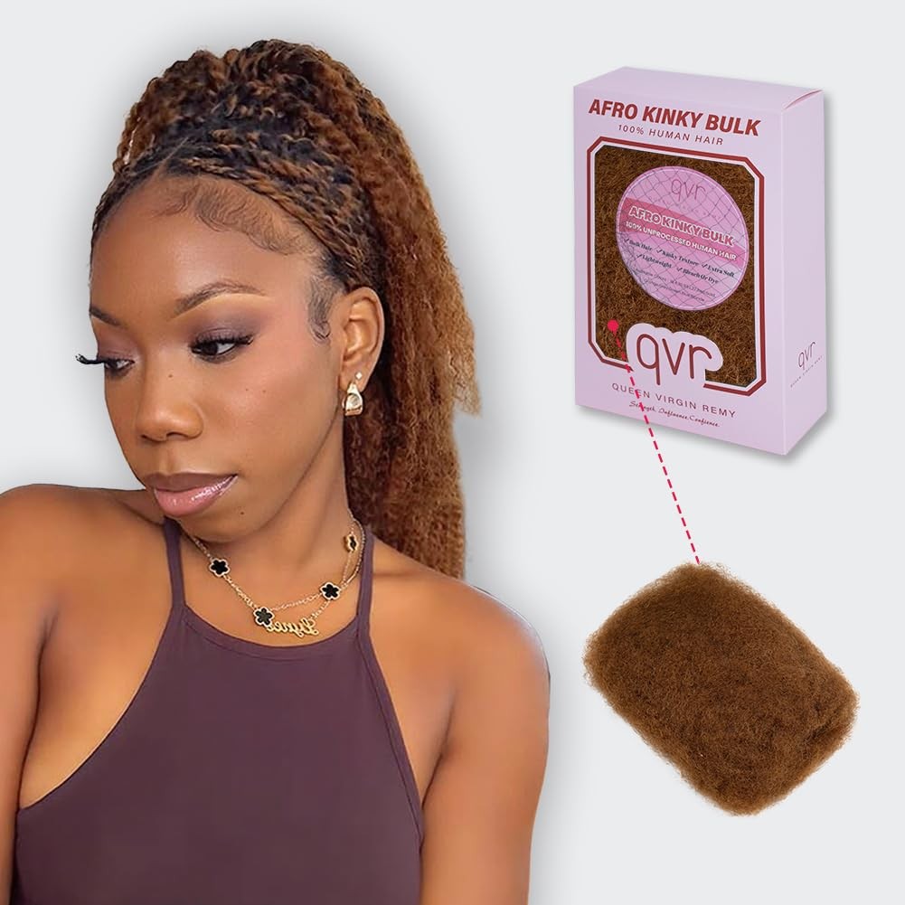 Queen Virgin Remy Qvr Pro Afro Kinkys Curly Human Hair Bulk Dreadlock
