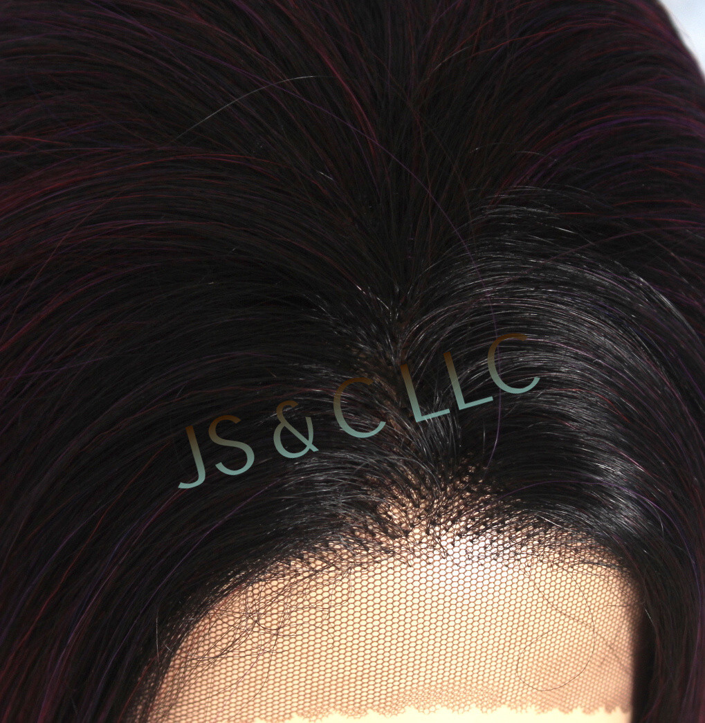 Long Straight Human Hair Blend Mono Top Lace Front Wig Sangaria WBDL