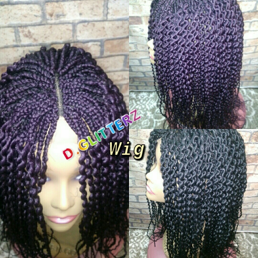 (SALES) WaterMelon African Braided wigs (Purple)