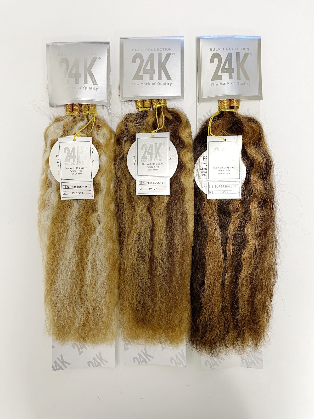 Blended Human Hair Super Wave Bulk Wet Wavy for Braiding 16-24” Select Colors
