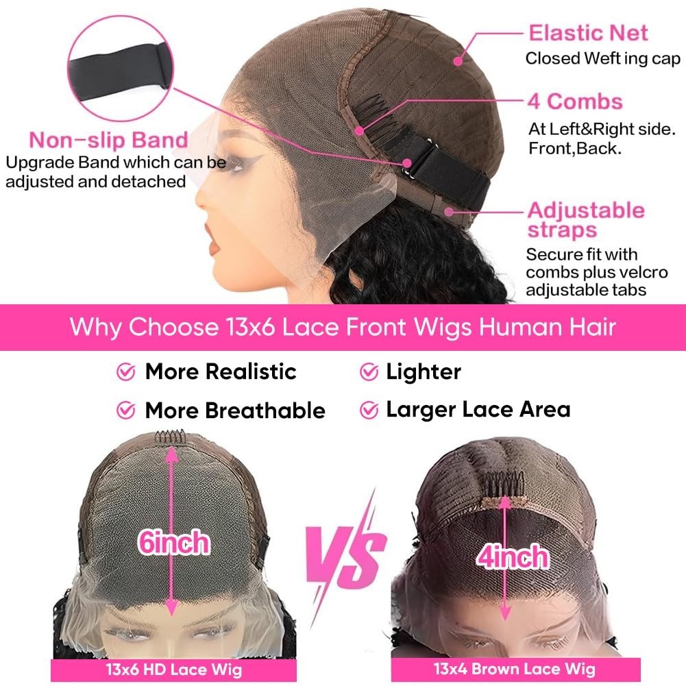 20 Inch Body Wave Lace Front Wig 13×6 HD Lace Human Hair Pre Plucked Brazilian