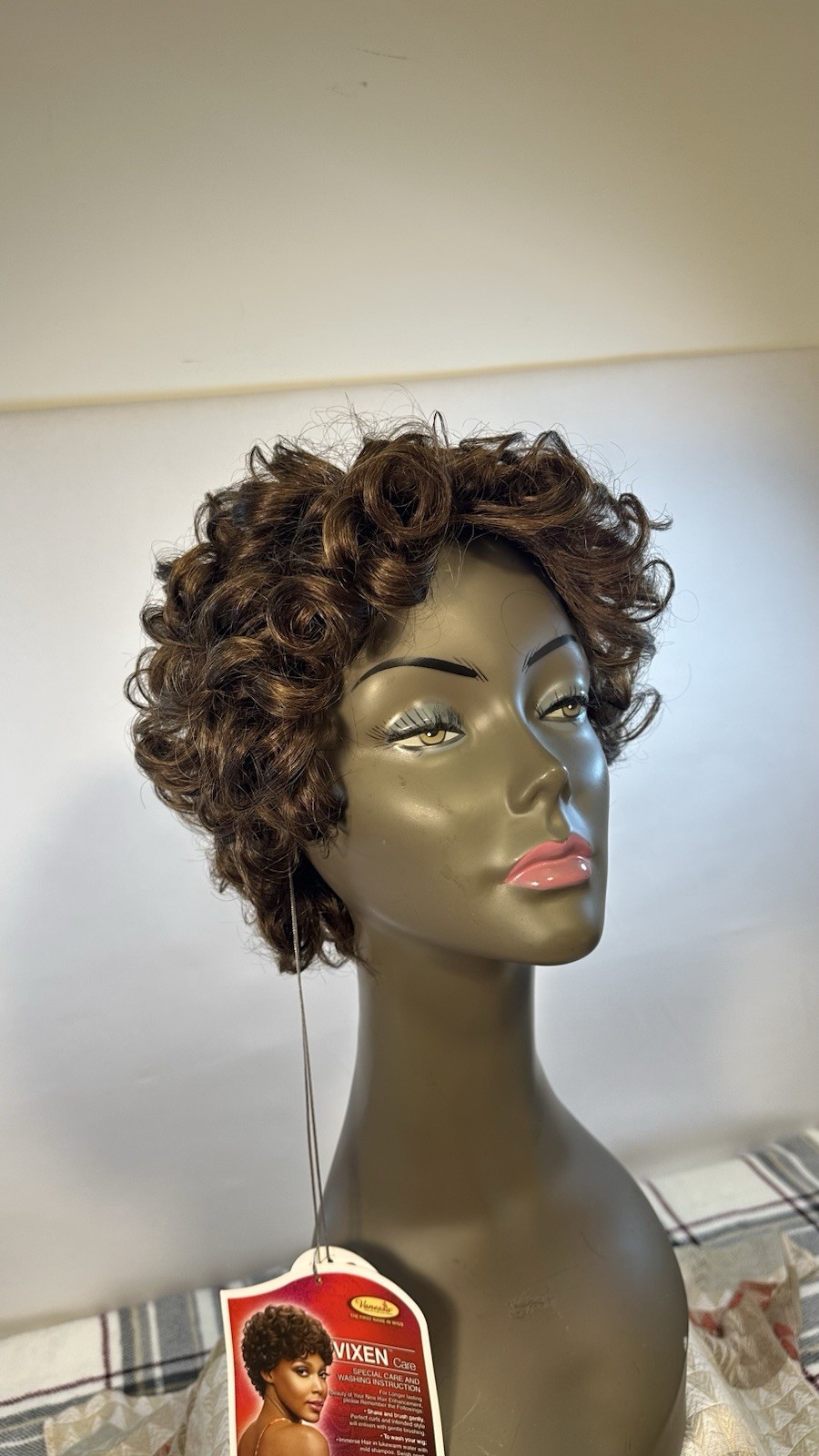 Vanessa HH Shela SP430 Short Curly Human Hair Wig Classic Cap Adjustable Strap