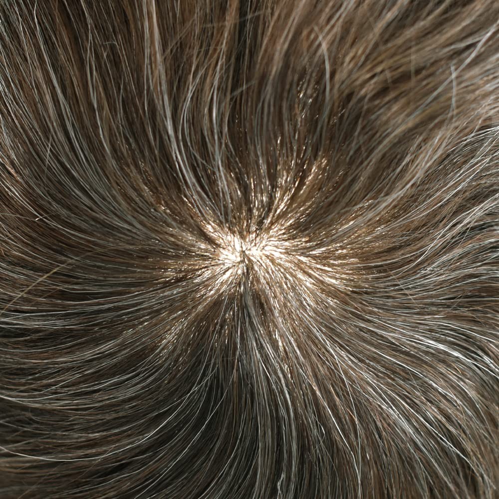 Men Replacement Hair System Full Poly Thin Skin Mens Toupee Hairpiece US
