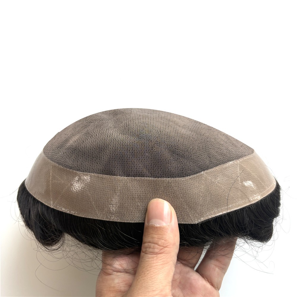 Mono Hair System For Men Hair Pieces Men’s Hair Replacement Human Hair Toupee