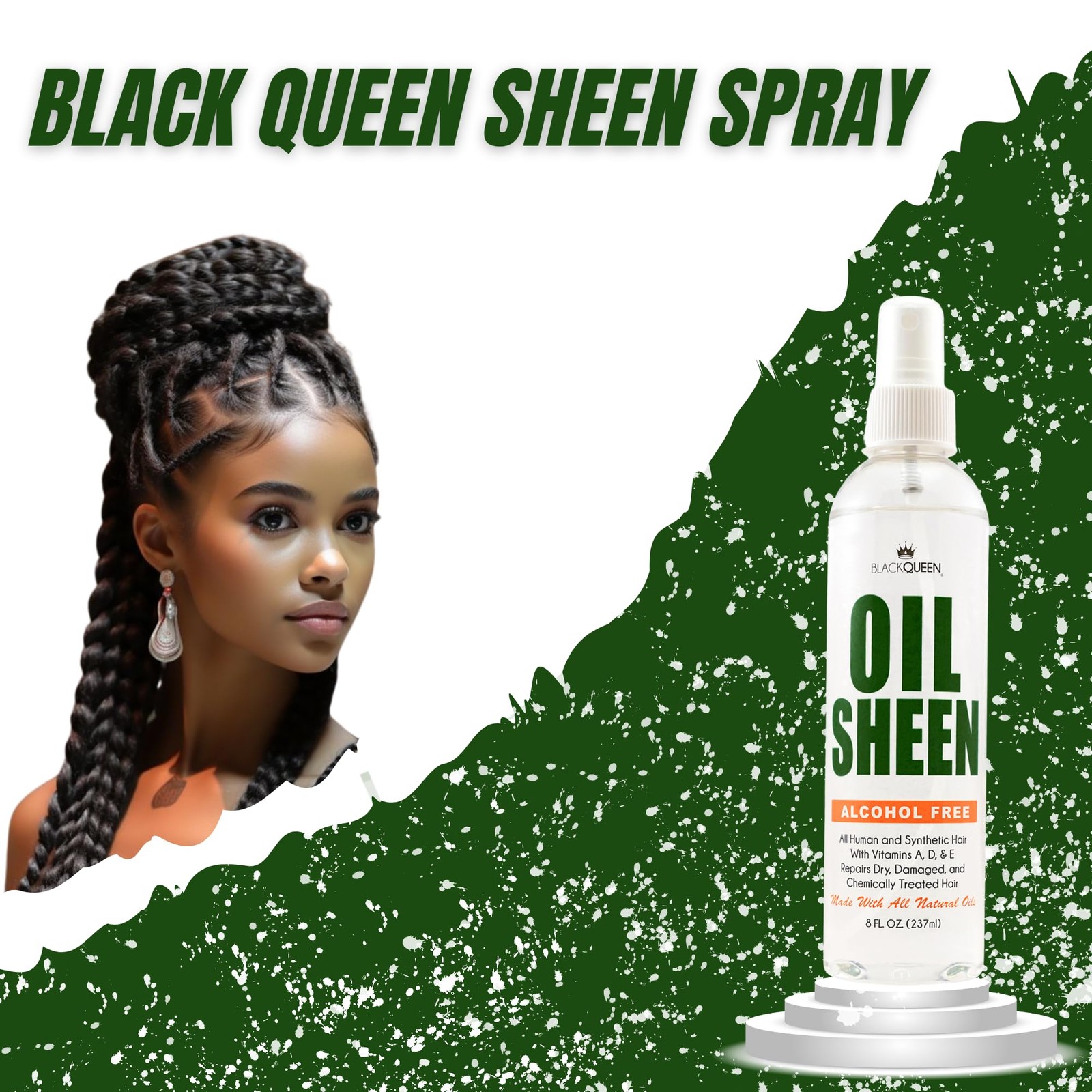 Hair Oil Sheen Spray for Locs, Dreadlocks, Faux Locs, Twists, Braids, Crochet…