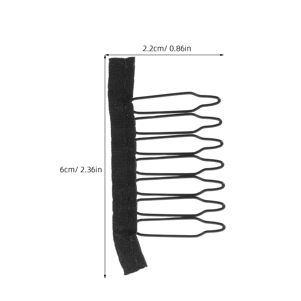 40Pcs Durable Wig Fixing Clips Steel Hair Accessories with Fabric Lining