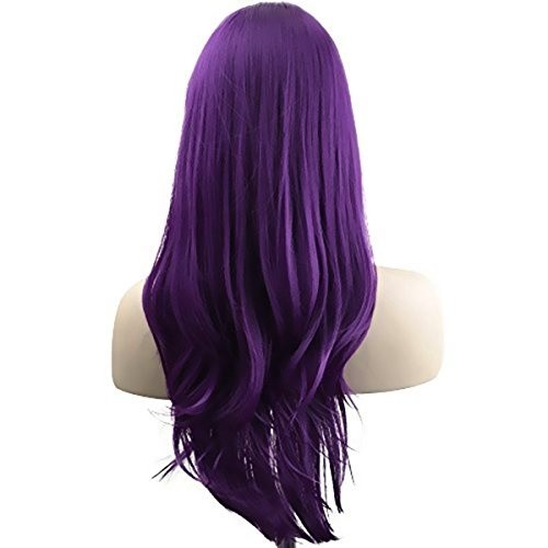 28 inch Fashion Wigs Long Wavy Curly Hair Cosplay Wig (Purple)