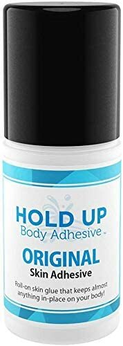 HOLD UP BODY ADHESIVE Panty hose glue socks Butt Glue Roll On It Stays – 2 Ounce