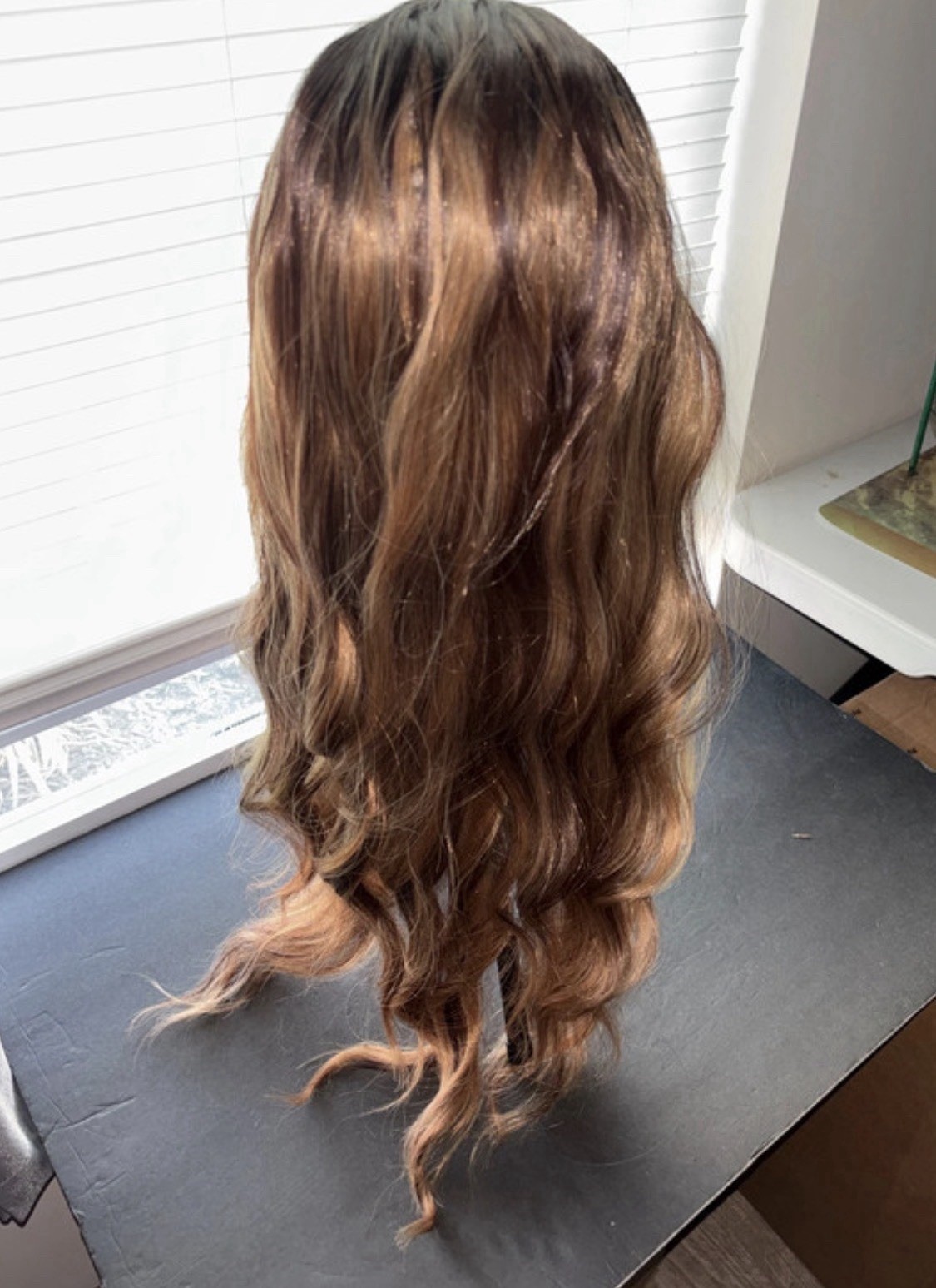 Lady Grayy 28” long wavy synthetic blend wig