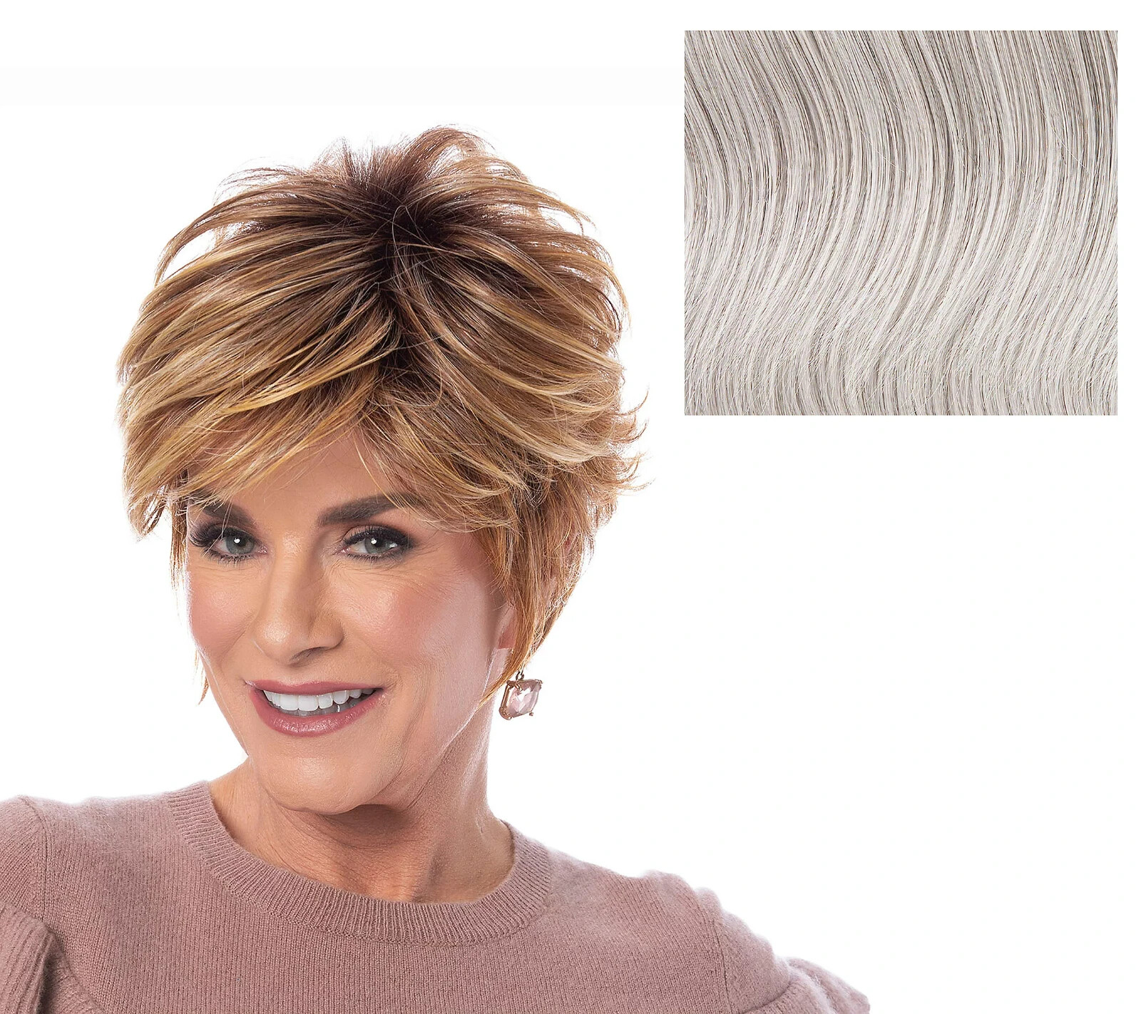 Toni Brattin Vivacious Short Cut Wig – Light Grey – Regular Size