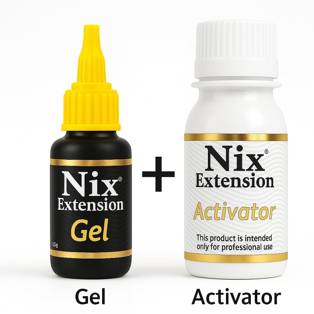 Cold Fusion Hair Extension Gel Glue 20ml & Activator 50ml – Professional Use, Bl