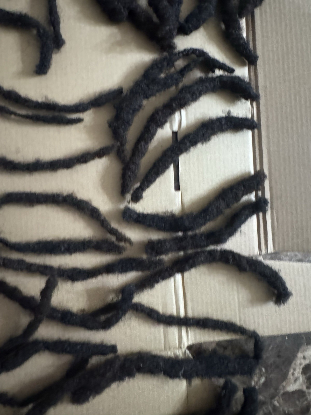 83 real human hair Free Form dreadlocks Black Color 3”-8” Average 6 Inches