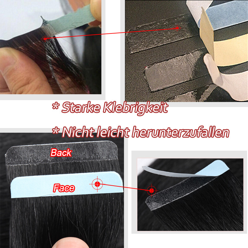 Full Head 12-24″ Tape-In Russian Remy Human Hair Extension balayage Straight USA