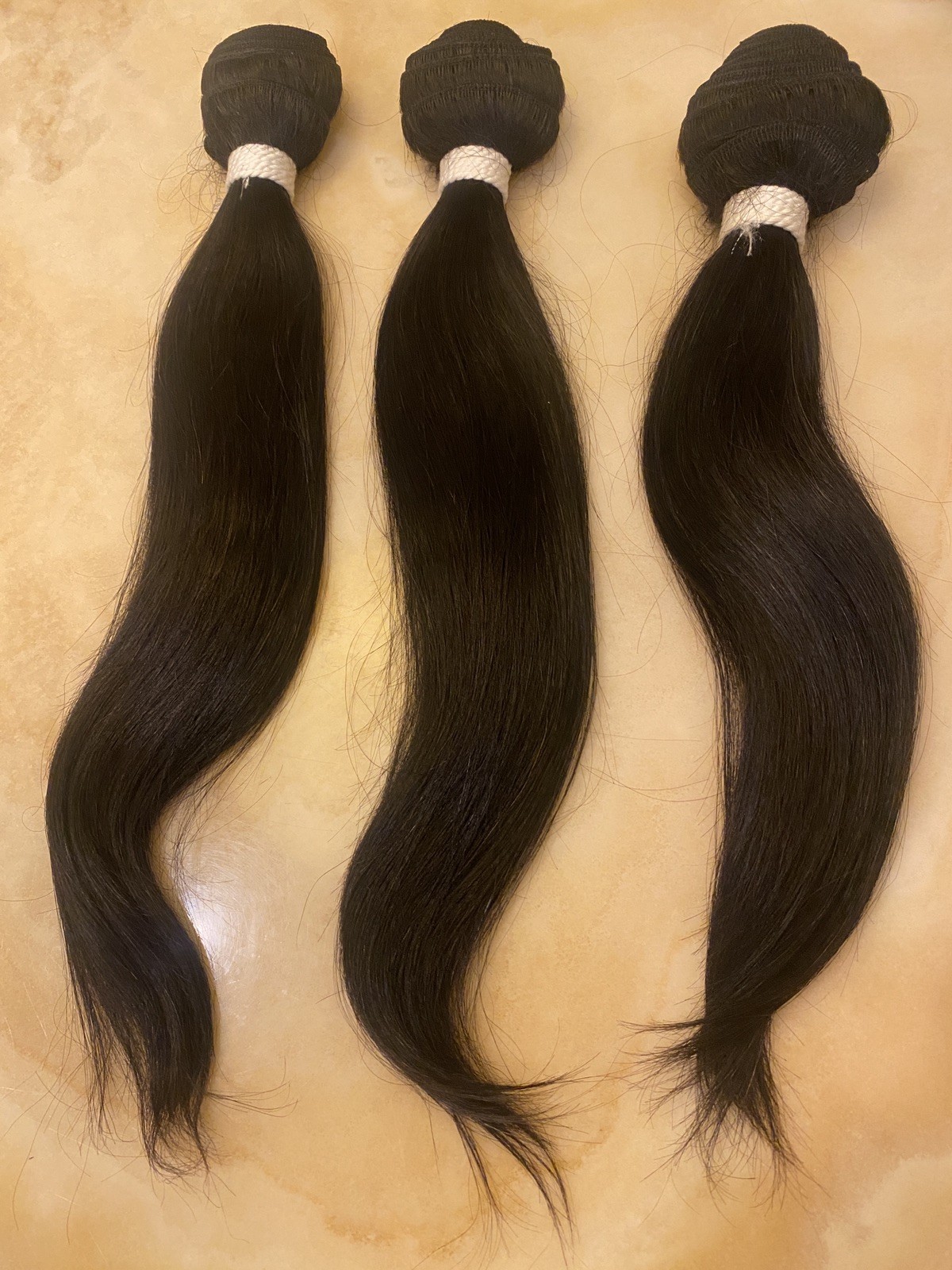 BRAZILIAN NATURAL UPROCESSED 100% HUMAN HAIR EXTENSION 3 BUNDLE “14,”16,”16 INCH