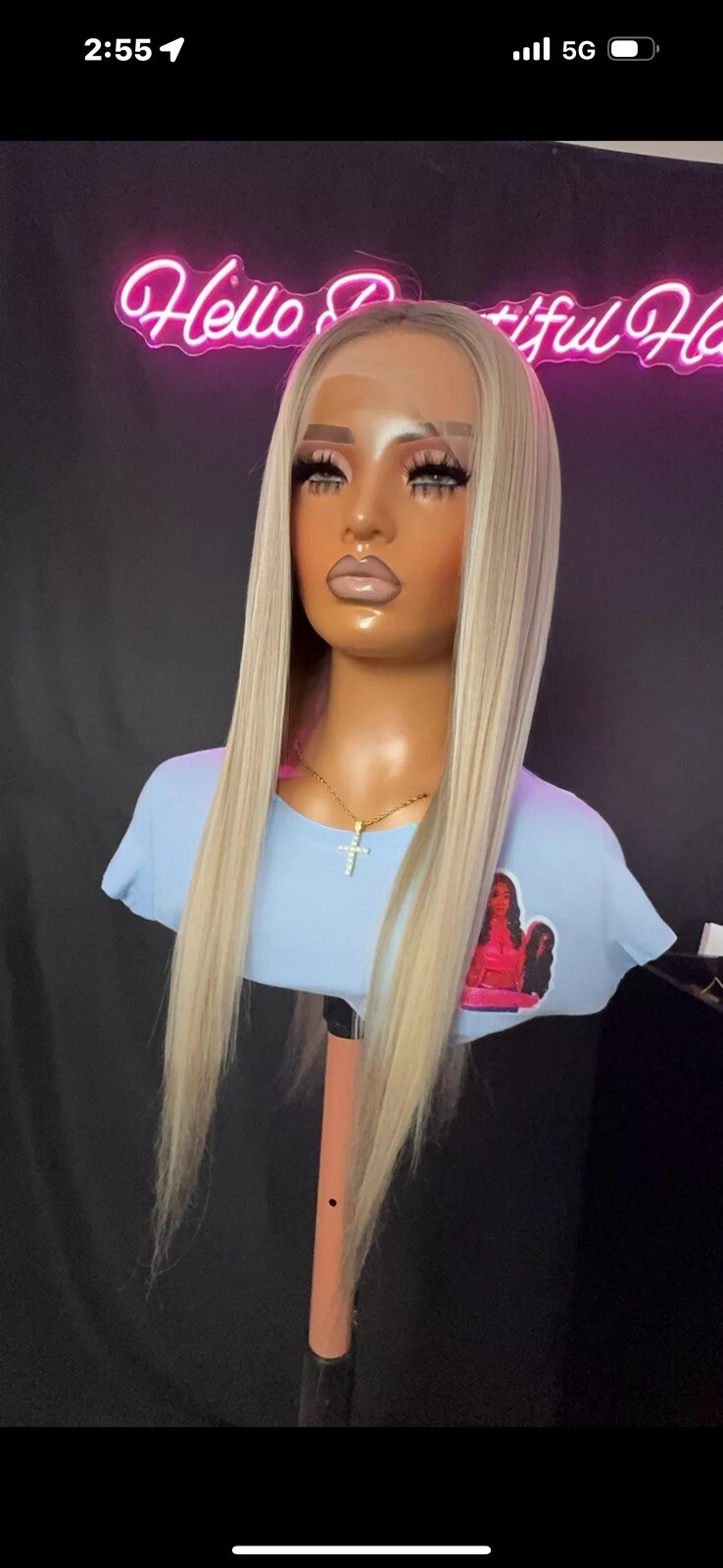 Hannah Unit_Custom Color Ash Blonde 13X6 HD Lace Frontal Human Hair Wig