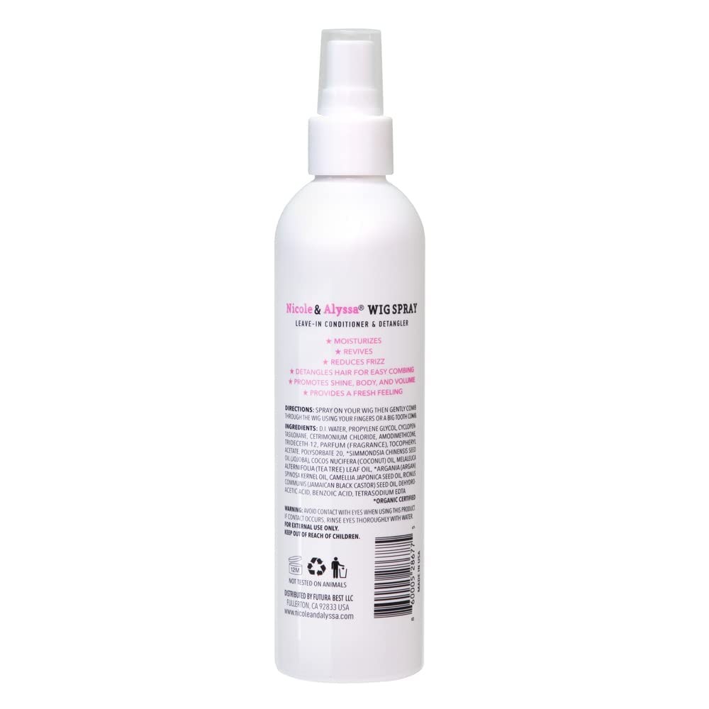 Nourishing 8oz Wig Spray with Jojoba & Argan Oil – Revive Your Synthetic Hair