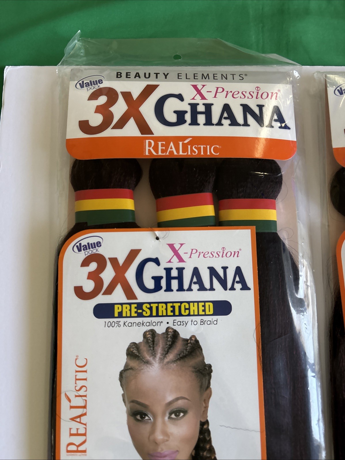 Wholesale 6ct Realistic 50” 3X GHANA PRE STRETCHED 100% Kanekalon Color T1BBG