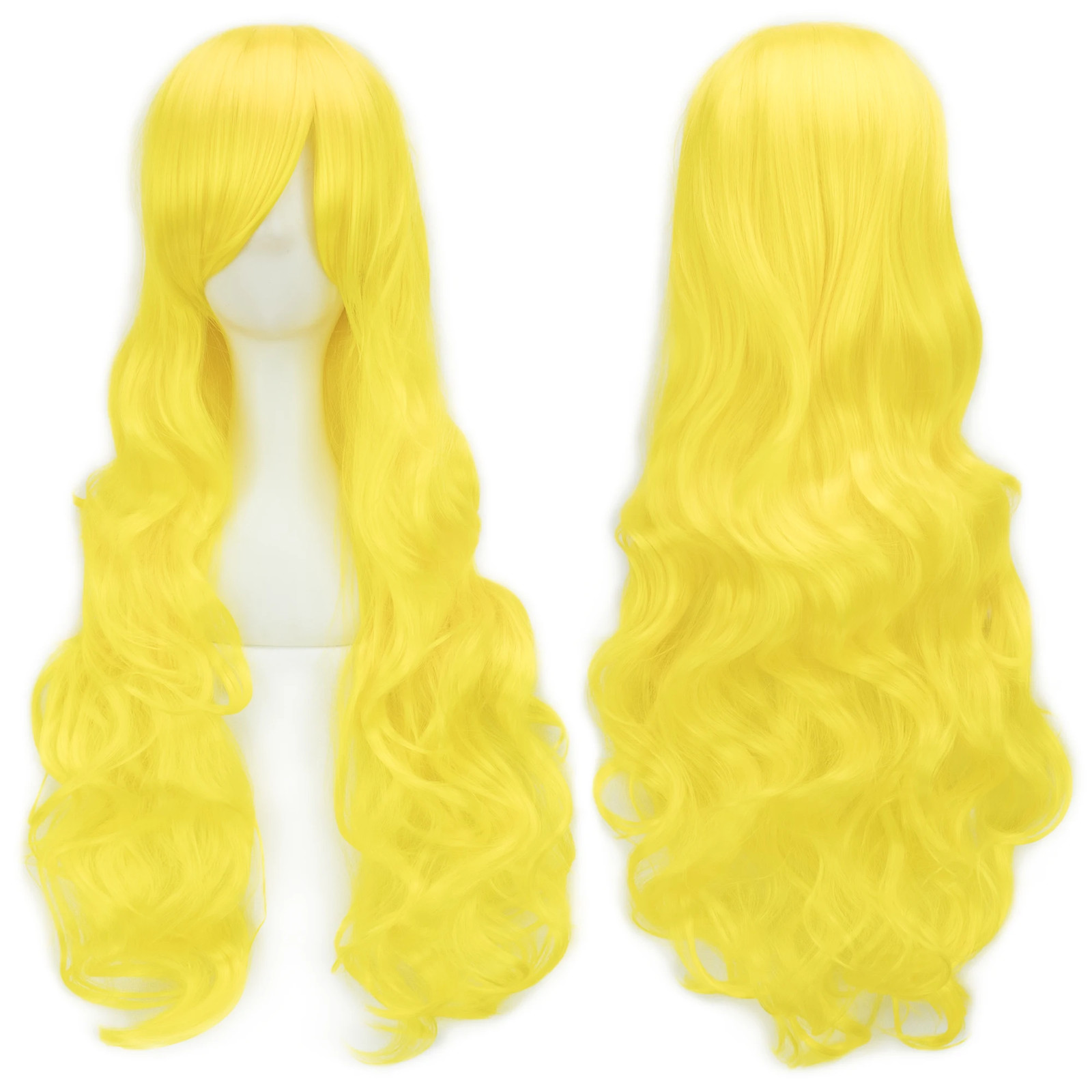 Soowee Curly Long Synthetic Green Wig Pink Black Party Cosplay Wigs Women