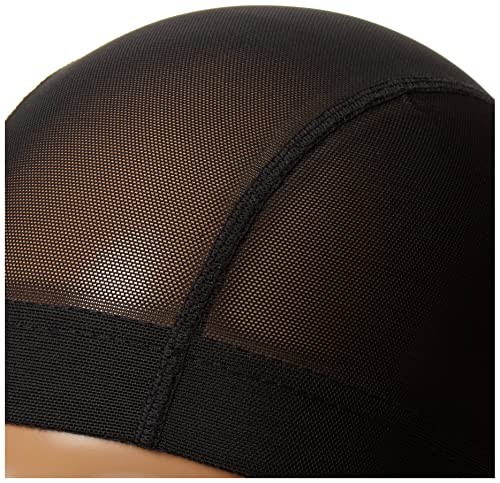 Black U Part Wig Japanese Swim Cap Style Breathable Mesh Dome Cap Affordable