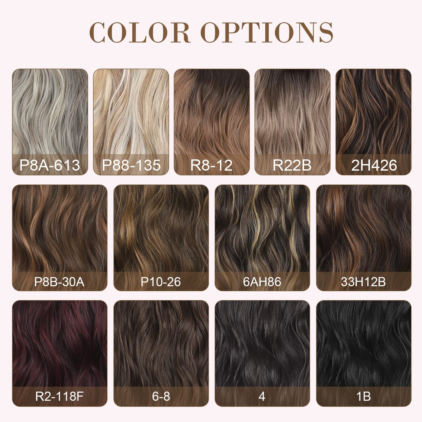 Hair Extensions, 4PCS Clip in Hair Extensions HE001 Natural Soft Synthetic Ha…