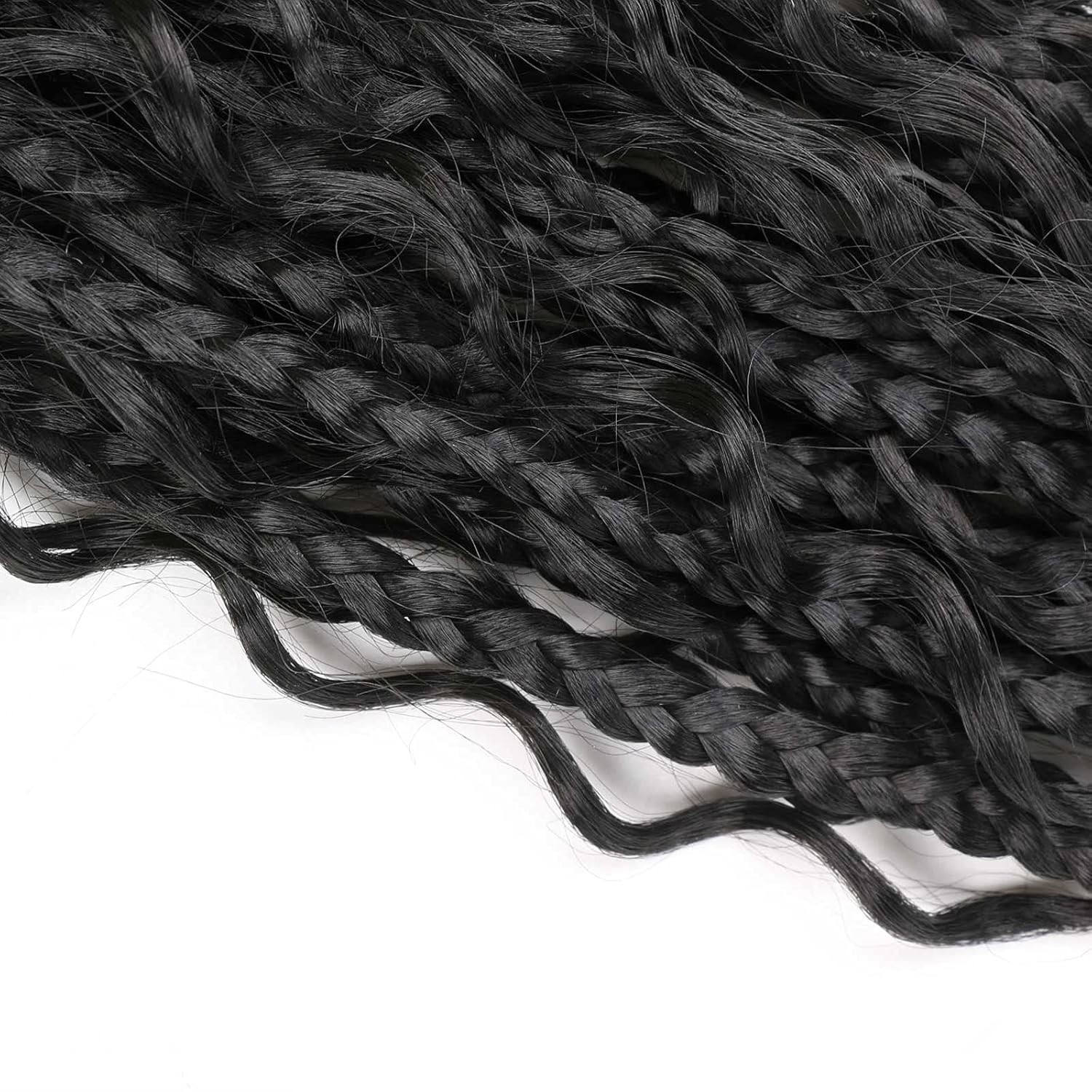 14 Inch Goddess Box Braids Crochet Hair – 8 Packs of Curly Beauty Extensions