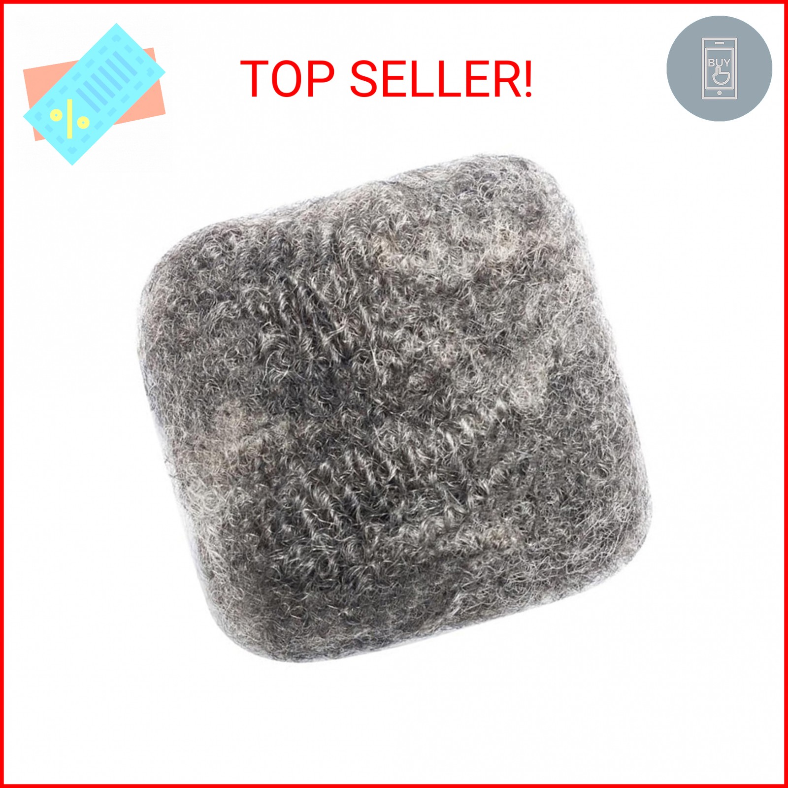 EV&ET Salt and Pepper Afro Kinky Bulk Human Hair for Braiding 4C Afro Kinky-Curl
