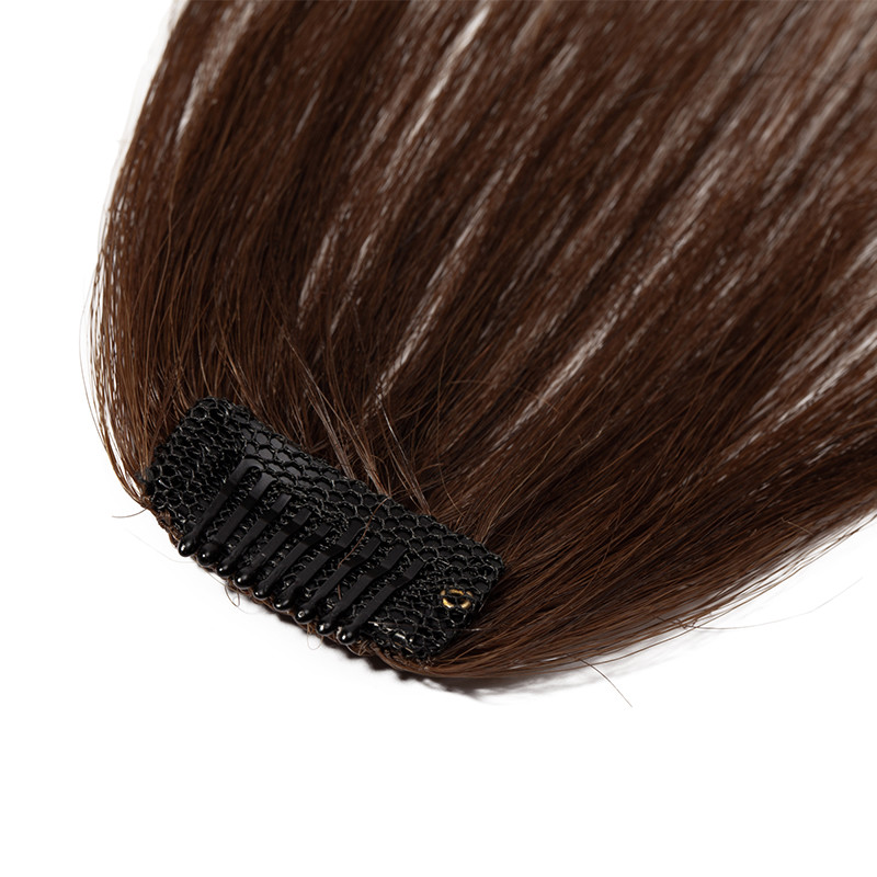 Invisible Clip In Thin Bangs Fringes 100% Real Remy Human Hair Extension US Ship