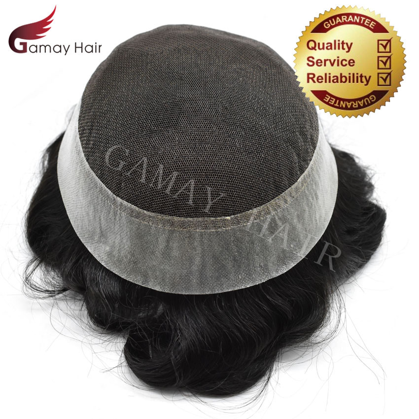Mens Toupee French Lace Natural Human Hair piece Invisible PU Wigs Australia