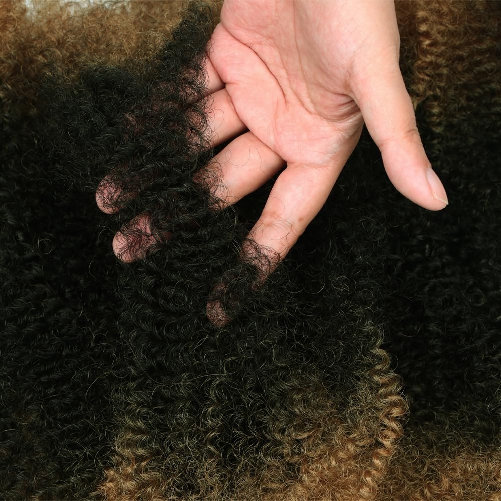 Afro Kinky Bulk Blend Semi Human Hair 18 Inch 100 Gram Curly Blend Mini Twist