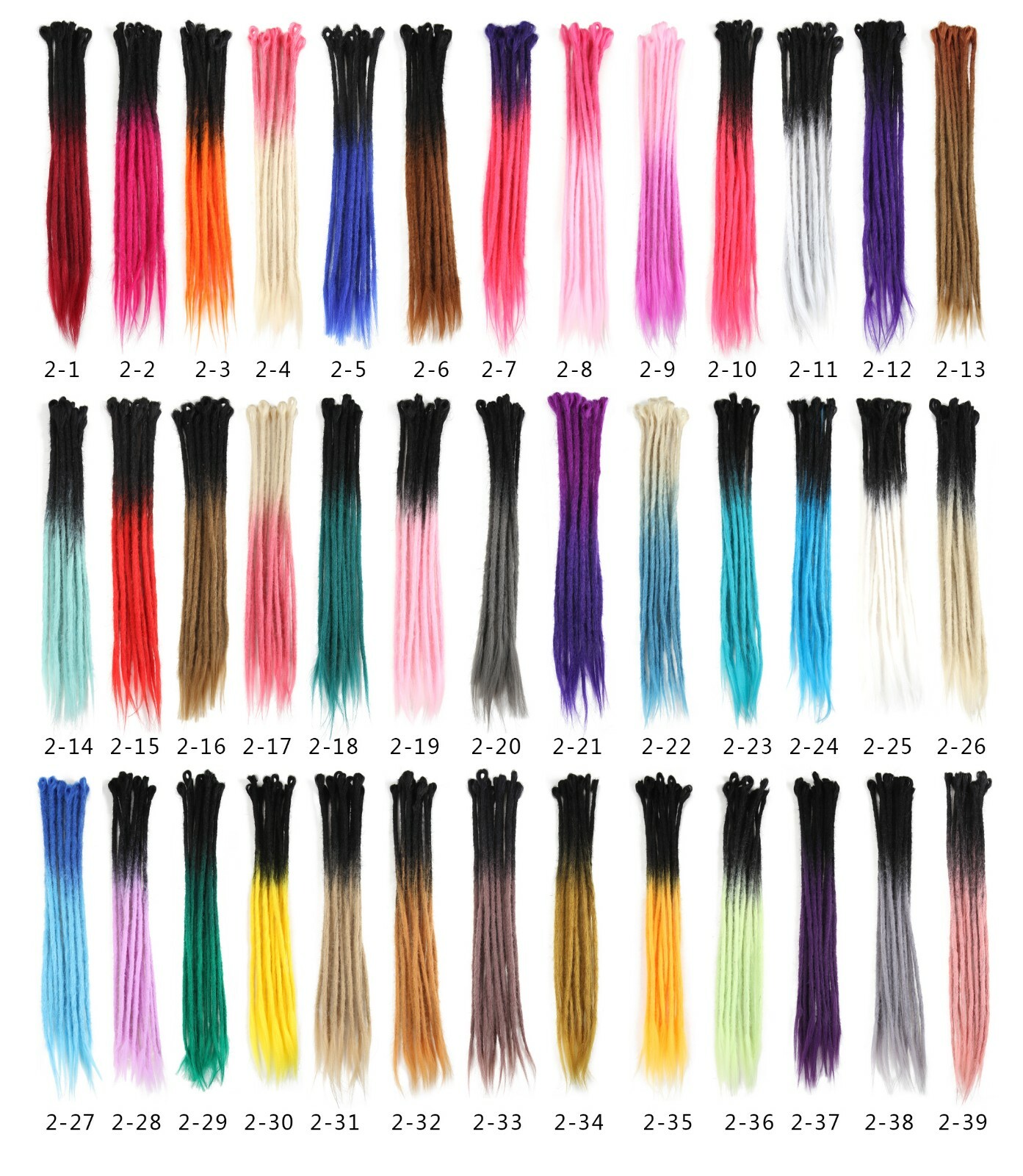 20inch Ombre Dreadlocks Hair Extensions Synthetic Crochet Braiding Dreads Loc
