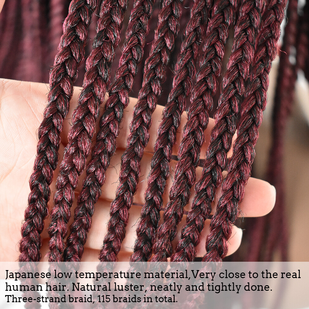 Micro Box Braids Women Wigs Baby Hair Swiss Lace Front Lightweight 30″ Long Hair
