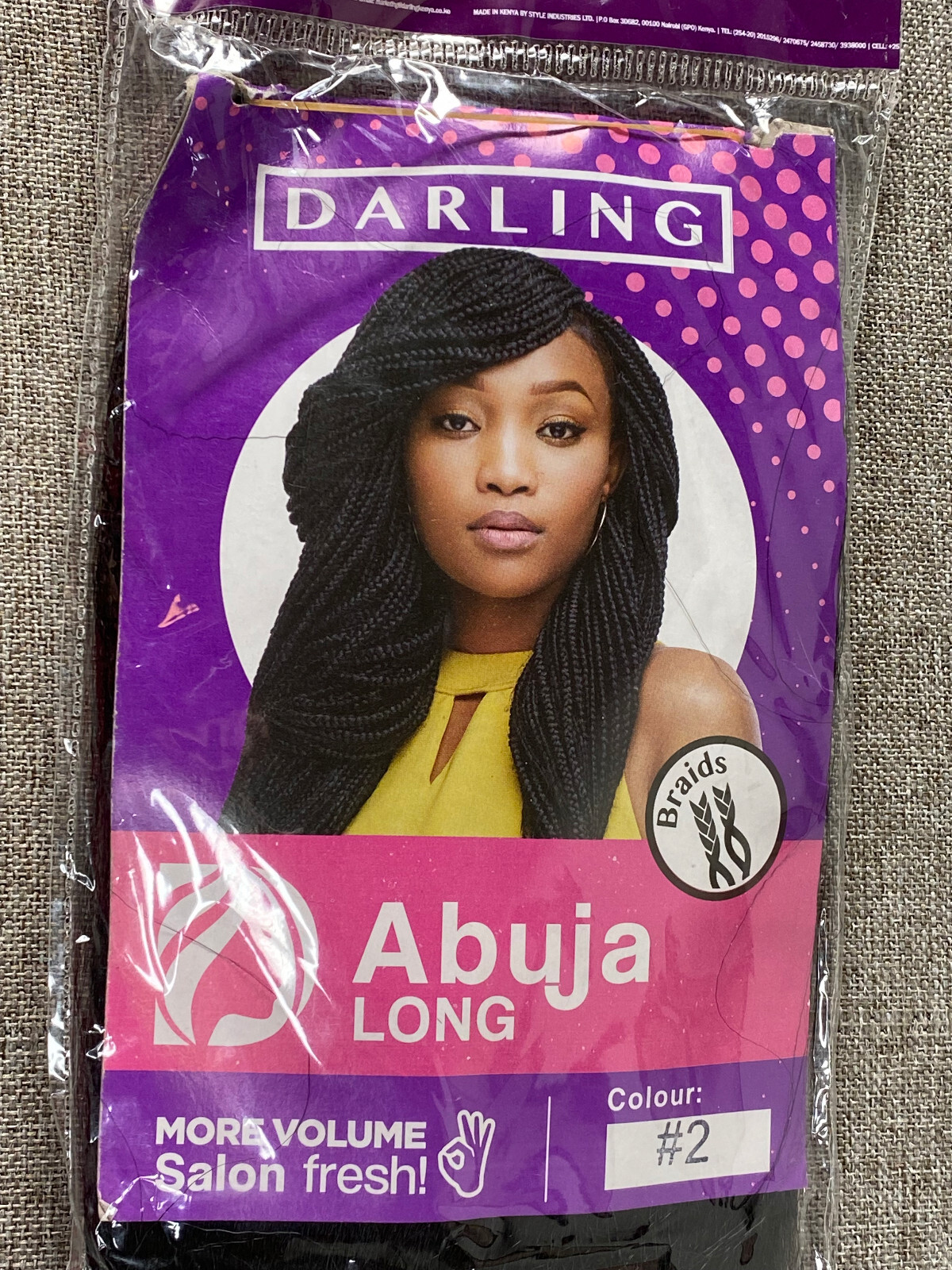 Darling Abuja Long Hair Braid Color #2 Japanese Fibre New Sealed